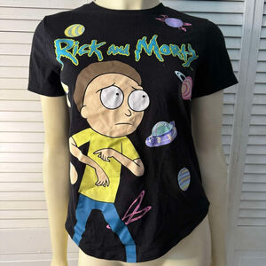 Rick and Morty Women's Graphic Tee with Short Sleeves, Sizes M(7-9)